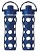 2-Pack Lifefactory 16-Ounce Flip Cap Beverage Bottles (Midnight)