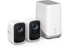 eufy Security S300(eufyCam 3C) 2-Cam Kit, Security Camera Outdoor Wireless, 4K Camera, Expandable Local Storage up to 16TB,Fa