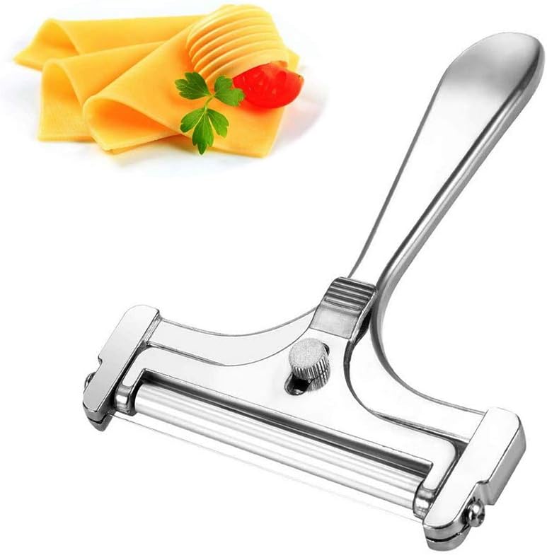 kuou Cheese Slicers, Stainless Steel Adjustable Thickness Cheese Cutter