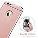iPhone 6S Case, VANSIN 3 in 1 Ultra Thin and Slim Hard Case Coated Non Slip Matte Surface with Electroplate Frame for Apple iPhone 6 (2014) and iPhone 6s (4.7'')(2015) - Rose Gold