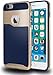 iPhone 6 / 6s Case, CellEver AeroPro Defense Series Slim Shock-Absorbing TPU Case (Navy Blue / Gold)