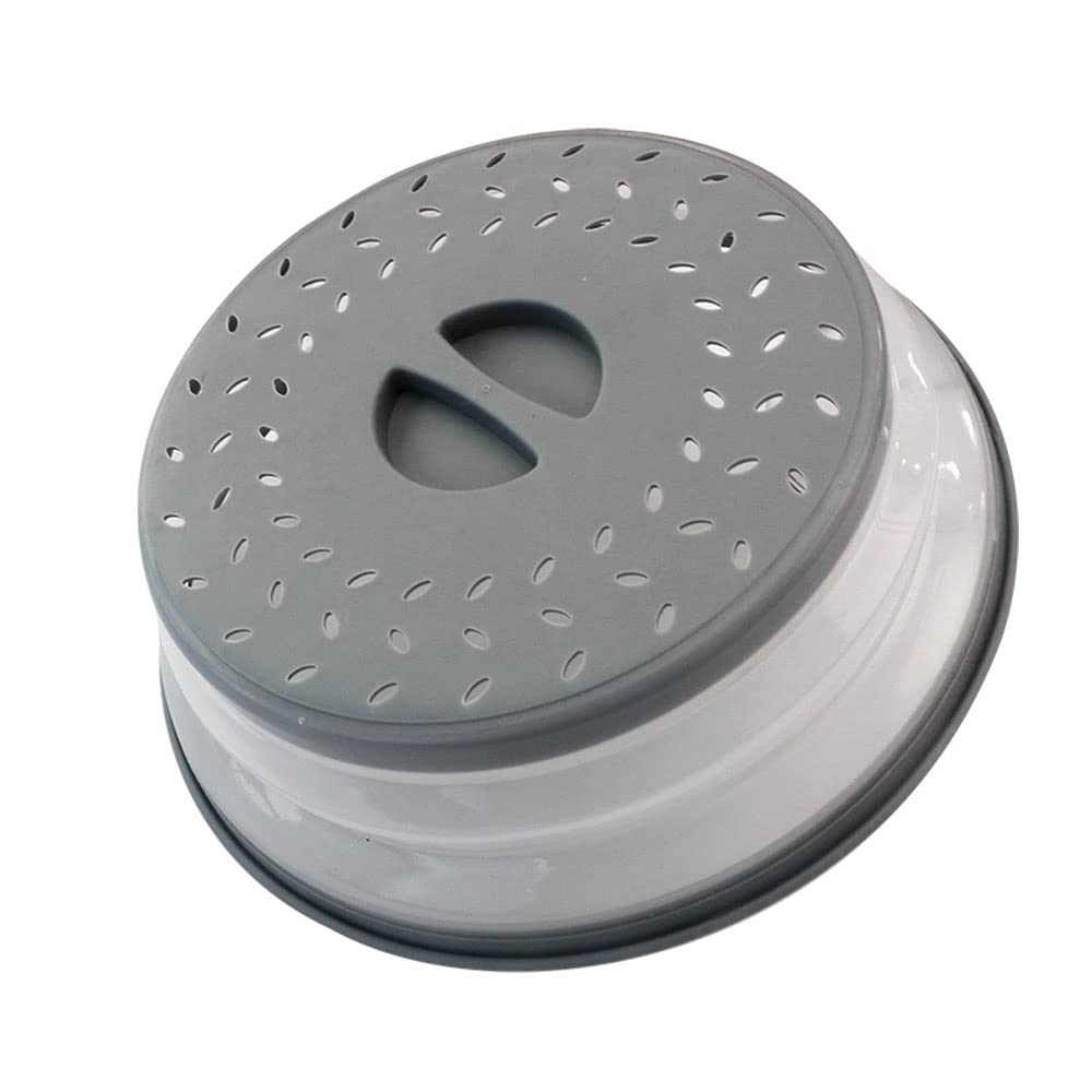 Photo 1 of Collapsible Microwave Splatter Cover, 10.5 Inch, Dishwasher-safe, Microwave Plate Cover With Steam Vent?BPA-Free Silicone & Plastic(gray)