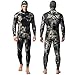 Nataly Osmann Camo Spearfishing Wetsuits Men 3mm /1.5mm Neoprene 2-Pieces Hooded Long Sleeve Scuba Diving Suit Full Body Keep Warm Snorkeling Suits…
