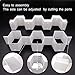 KLOUD City 3 Colors Household Plastic Partition Bee Style Underwear Socks Bras Ties Belts Scarves Drawer Divider Cabinet Clapboard (3 Sets of White)