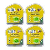 Mosquito Repellent Bracelet For Babies, Kids and Adults - Natural Ingredients, No Harsh Smells, Deet Free (4, Green)
