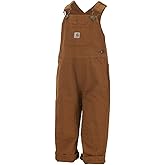Carhartt Kid's CM8609 Loose Fit Canvas Bib Overall - Boys - 3 Months - Carhartt Brown