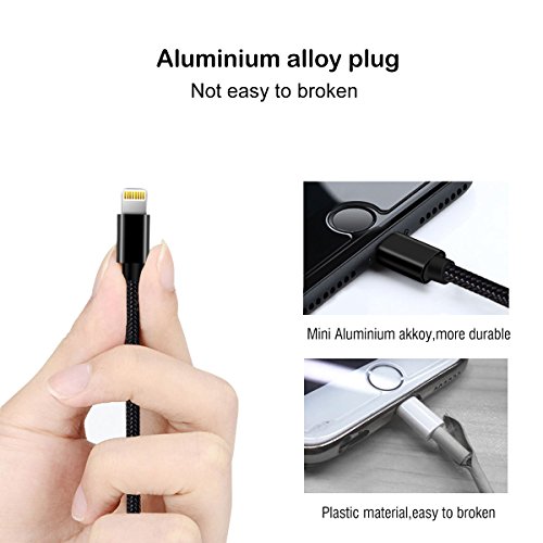 Lightning-Cable-for-iPhone3PACK-6Ft2M-Charger-Cord-Lightning-USB-Charger-Cable-for-iPhone-X88-Plus77-Plus55s5C55SEiPadiPodCharging-Charger-Cable-for-iPhone-iOS-Devices-Black