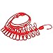 BINGONE Portable Travel Home Style Outdoor Windproof Clothesline with 12 pcs Clip (Red)
