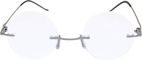round frameless reading glasses