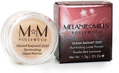 Melanie Mills HollywoodGleam Radiant Dust Shimmering Loose Powder for Face & Body - Rose Gold, 8g
