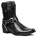 Metrocharm Diego-01 Men's Belt Buckle Chain Strap Western Cowboy Boots