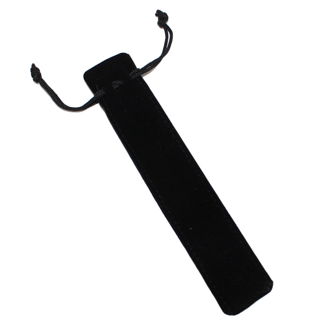 5 pcs Black Simple Pen Pouch, May Tighten up Velvet Pen Bags