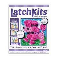 LatchKits Mini-Rug Sewing Kit The Classic Latch Hook Craft Kit - Poodle 3D