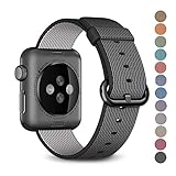 Woven Nylon Replacement Band for the Apple Watch by Pantheon, Women’s or Men’s, Strap fits the 42mm for Apple iWatch 1, 2, 3 and Nike edition