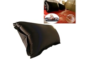 Fetish Lacquer Pillow Latex Pillowcase Waterproof Sex Game Bed For Couples Thickness 0.18 mm PVC (80 * 50cm black) 1 pair