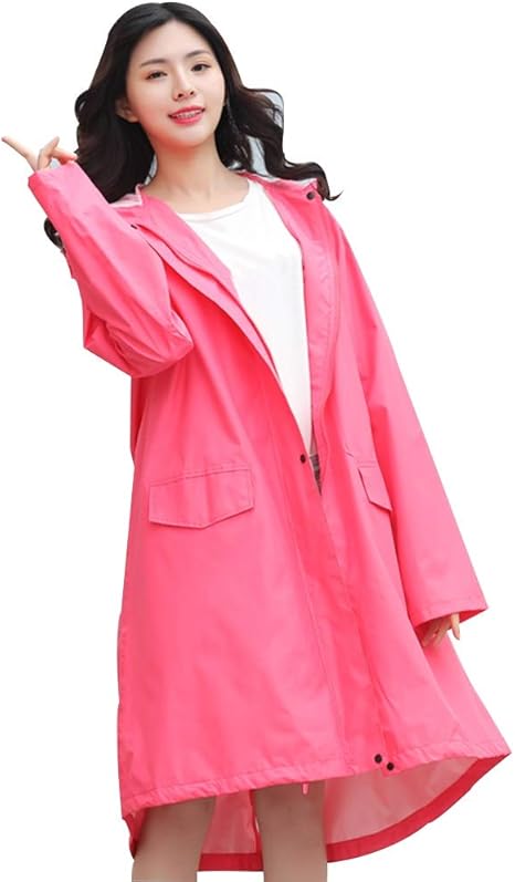 Amazon Co Jp Wyukuan レインコートレインポンチョ ファッションコートジャケット徒歩で屋外の路面電車に乗る 5色 4サイズ Color Red Size 103x62x108cm ホーム キッチン
