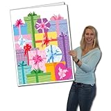 VictoryStore Jumbo Greeting Cards: Giant Birthday Card (Presents) 2' x 3' card with envelope