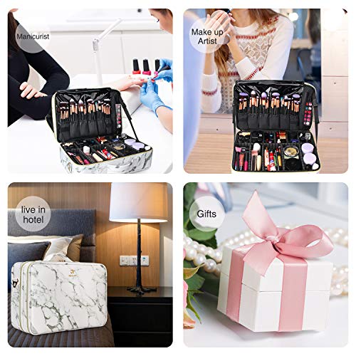 MONSTINA Cosmetic Bags 3 Layer Cosmetic Organizer Makeup Case Beauty Artist Storage Brush Box with Shoulder Strap 7 MONSTINA Cosmetic Bags 3 Layer Cosmetic Organizer Makeup Case Beauty Artist Storage Brush Box with Shoulder Strap