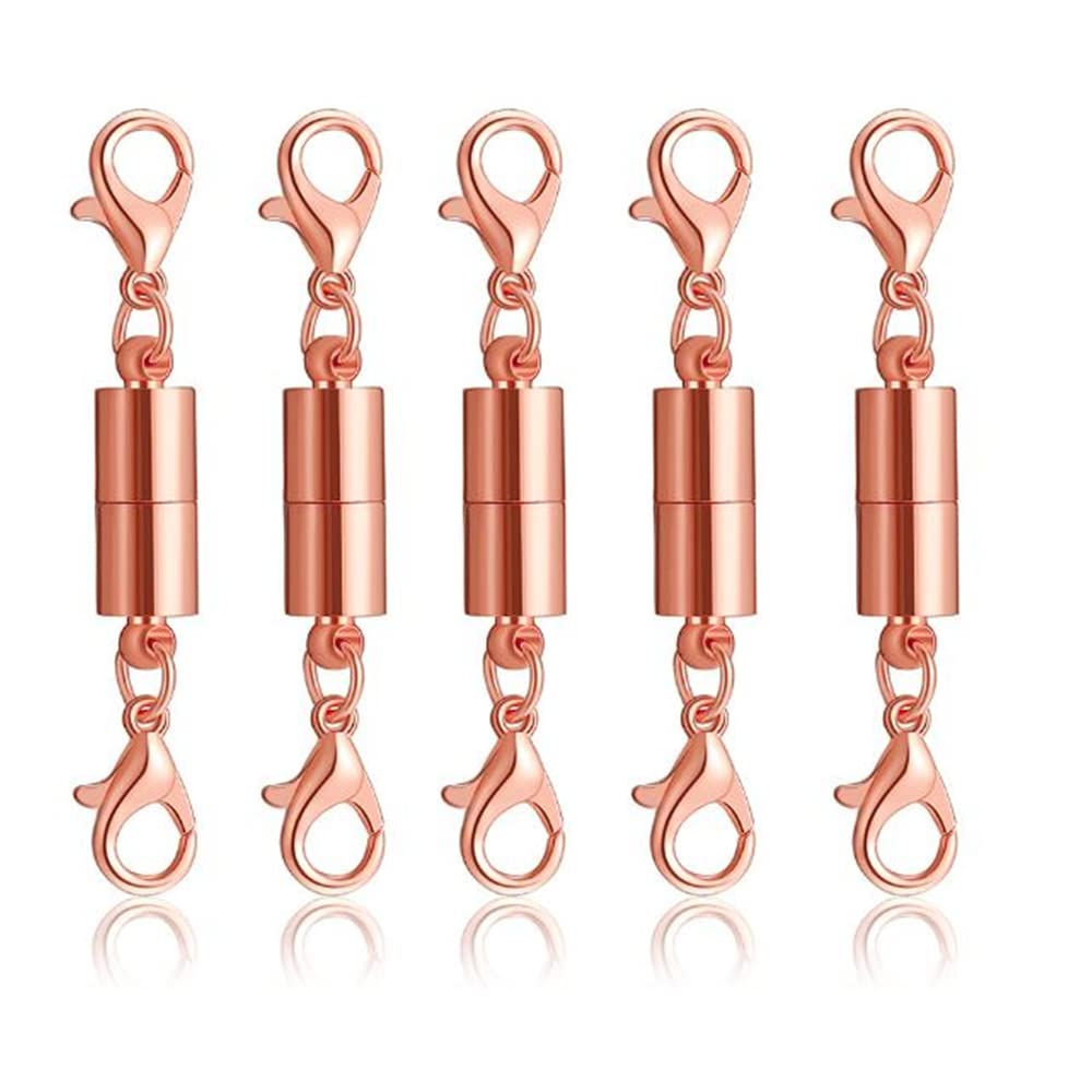 Photo 1 of 10 Pack Rose Gold Magnetic Lobster Clasp Jewelry Necklace Bracelet