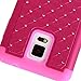 Galaxy Note 4 Case, Style4U Galaxy Note 4 Studded Rhinestone Crystal Bling Hybrid Armor Case Cover for Samsung Galaxy Note 4 with 1 HD Screen Protector and 1 Stylus [Hot Pink/Hot Pink]
