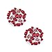 ELEGANTPARK AM Women Rhinestones Decoration Wedding Party Shoe Clips 2 Pcs Red