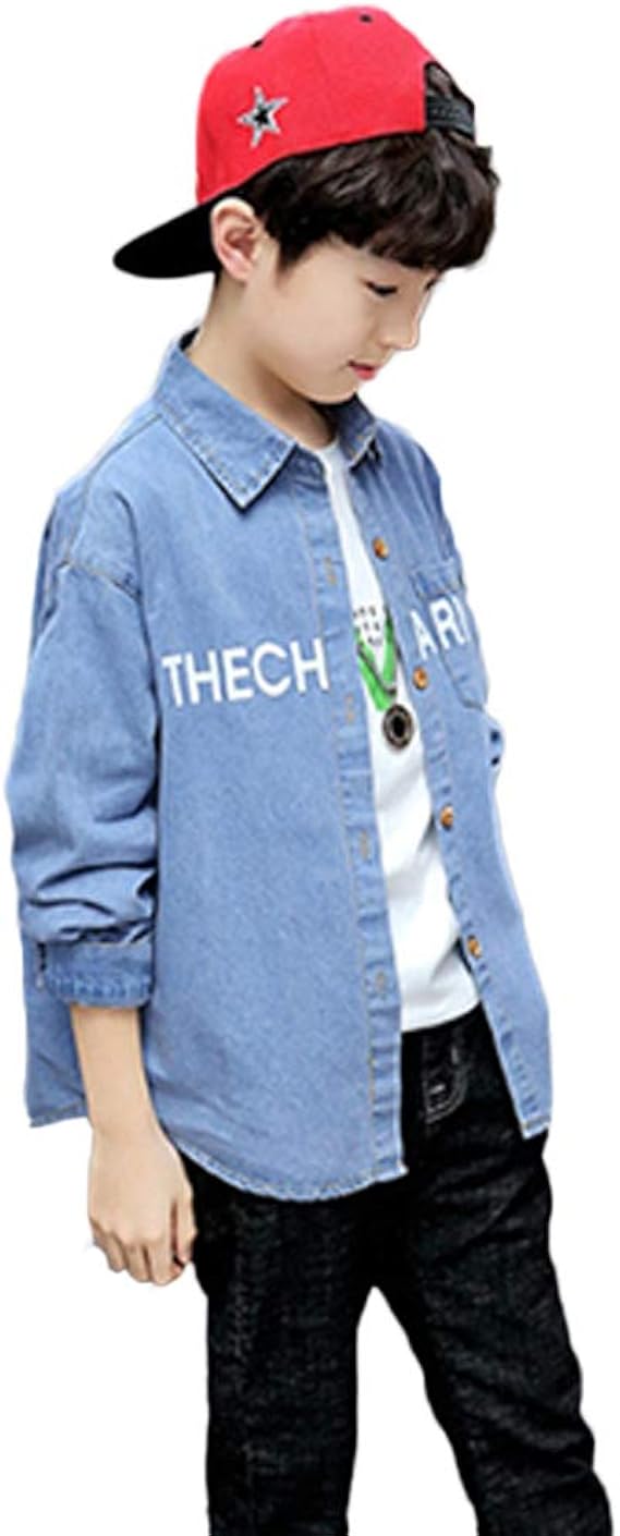 Amazon Yuanyuan 春と秋の服 子供服 ジャケット トップス デニムジャケット 子供用デニムジャケット 男の子用デニムジャケット 男の子用ジャケット ウエスタンスタイル 子供用デニムジャケット トレンディ コート ジャケット 通販