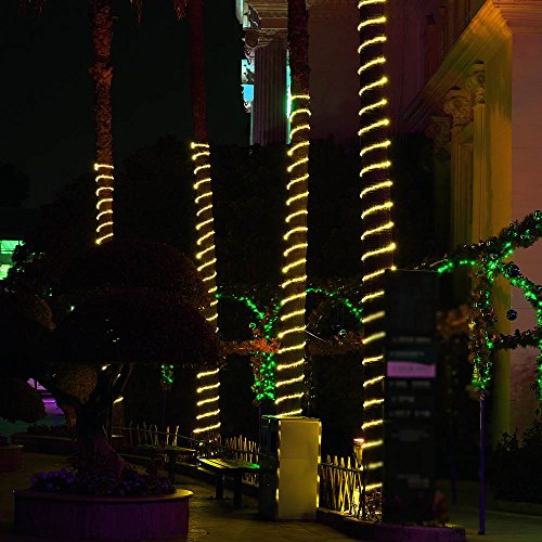 image for Icicle Dimmable Battery Rope String Lights,100 LED 33FT Waterproof wit