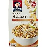 Quaker, Real Medleys Cereal, Peach Apple Walnut, Multigrain, 15.5oz Box (Pack of 4)