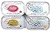 BELA Portuguese Sardines 4-Flavor Variety: One 4.25 oz Tin Each in a BlackTie Box (4 Items Total)