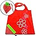 Anseahawk 10 Assorted Colors Strawberry Shopping Bag Reusable Foldable ECO Plastic Bags Pouch Shoulder Tote