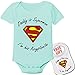 Igloo Daddy Is Superman & I'm His Kriptonite Cute Baby Bodysuit Onesie & Matching Bib