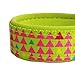 Blueberry Pet 10 Patterns Soft & Comfy Multicolor Tribal Triangles Padded Dog Collar, Lime, Small, Neck 12
