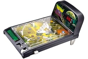 LOCHE Pinball Machine with Pull Handle, Tabletop Electronic Pinball Game, Retro Arcade Machine for Party