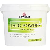 bayisam 2.2LBS Super Purity Talcum Powder,5000Mesh Microfine Multi-Purpose Talc Powder for Chalk Painting, Tire Lubrication, Fitness