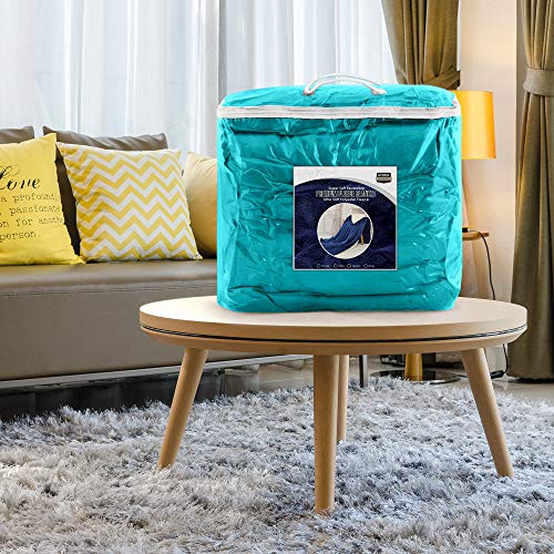 Utopia Bedding Sherpa Bed Blanket King Size Turquoise 480GSM Plush