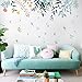 2 Sheets Large Size Flower Wall Decals for Living Room Flowers Decorations for Wall Stickers for Bedroom Living Room Removale Art Decal 2 PCS
