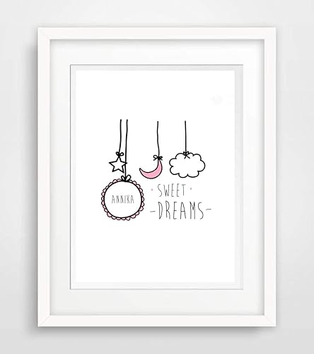 Sweet Dreams Geburtsankündigung Für Mädchen Baby Zimmer