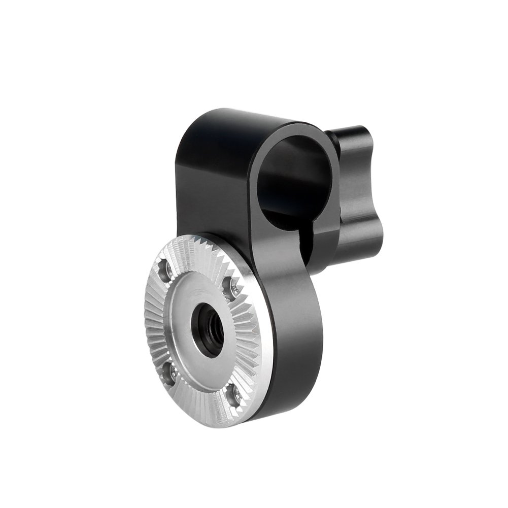 NICEYRIG 15mm Rail Rod Clamp with ARRI Standard Rosette Mount Adapter for DSLR Camera Shoulder Rig Support System(with M6 Thread hole)