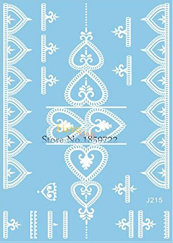 GSN Heart Design White Bracelet Henna Tattoo Paste For Makeup Wedding Party HJ215 Indian Waterproof Fake Henna Tatoos Stickers