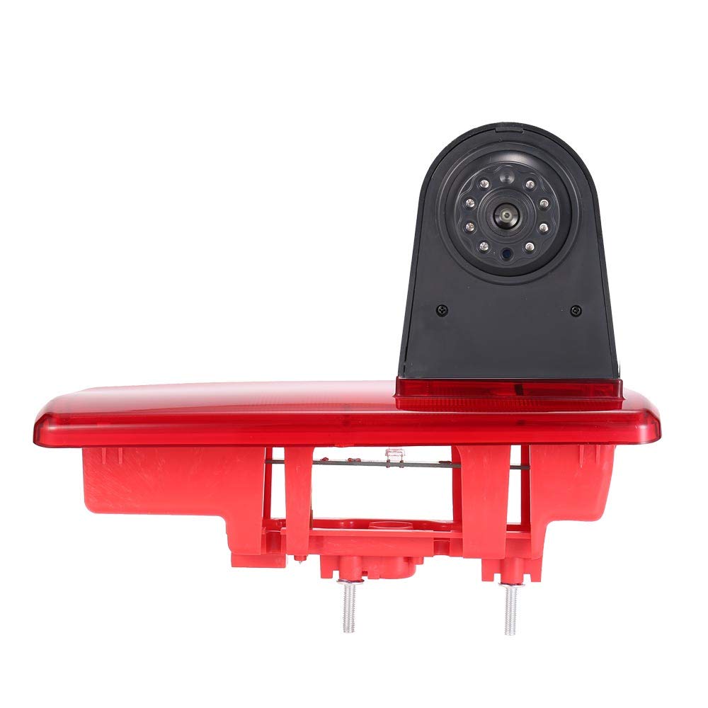 Third Roof Top Mount Brake Lamp Reverse Rear View Backup Camera Angle and distance Adjustable IR Night Vision for Opel Vivaro surf Concept/Combo/Vauxhall/Renault Trafic/FIAT Talento/Nissan Primastar