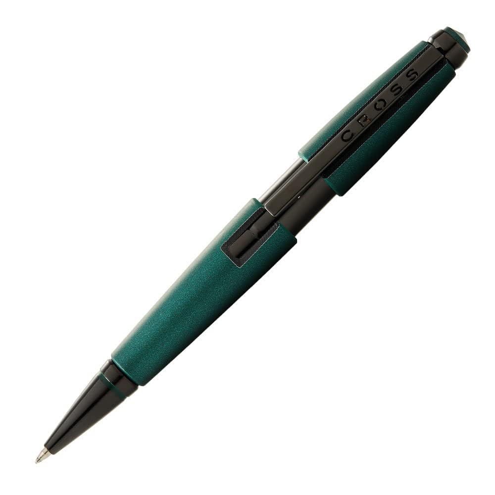 CROSS Edge Rollerball Pen with M Line Width Black Refillable Includes Premium Gift Box Matte Green Pack of 1