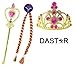 3pcs/set Cosplay Costume for Anna Frozen (Hair Wig+crown+magic Wand) Princess Party Dress-Up Accessories