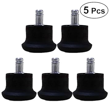Vosarea 5pcs Chairs Glide Castors Glides Replacement Furniture Floor Gliders for Office Home (Black)