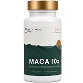 Nutritional Roots Organic Maca Root Capsules for Women &amp; Men, 10:1 Extract | Organic Peruvian Maca 10:1 Concentrate supports natural energy, stamina and daily vitality