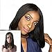 Fanshow Brazilian Virgin Hair Glueless Short Bob Wig Straight Middle Part Machine Made Human Hair Wigs 12inch