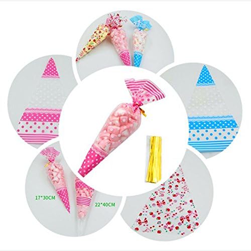 Hosaire 50pcs Sacs A Bonbons Triangle Mignons Pochette Sachet Pour Bonbon Biscuit Chocolat Friandise Sucreries Sacs De Cadeaux Pour Candy Bar Mariage Anniversaire Noel Partie Rose S Rangement Pour La Cuisine Conservation
