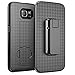 Galaxy S6 Case, i-Blason Transformer Slim Hard Shell Holster Case Combo with Kickstand and Locking Belt Swivel Clip for Samsung Galaxy S6 (Black)