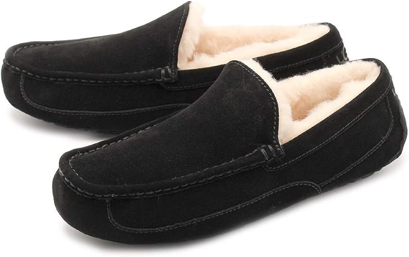 Amazon Ugg アグ メンズ スリッポンシューズ モカシンシューズ ムートンスリッポンシューズ Askot ブラック 1262 0034 並行輸入品 ローファー スリッポン