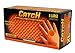 Adenna CAT458 Catch 9 Mil Powder-Free Nitrile Gloves, Raised Grip, X-Large, Orange, Box of 100