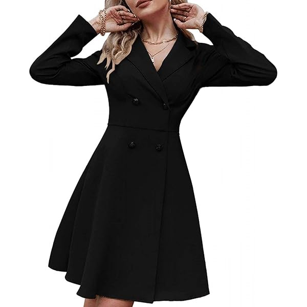 Amazon.com: ZWRXW Womens Double Breasted Trench Coat Dress